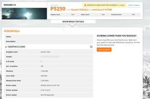 Nvidia GeForce GTX 750 karta graficzna wydajność 3DMark 11