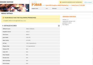 Intel Core i7-4510U - wydajność procesora w benchmarku 3DMark Vantage