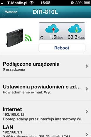 D-Link DIR-810L mydlink w telefonie