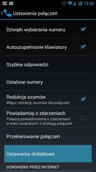 Android 4.3 ustawienia dodatkowe