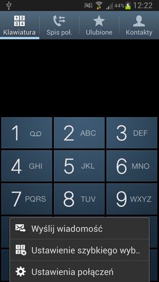 TouchWiz ustawienia połączeń