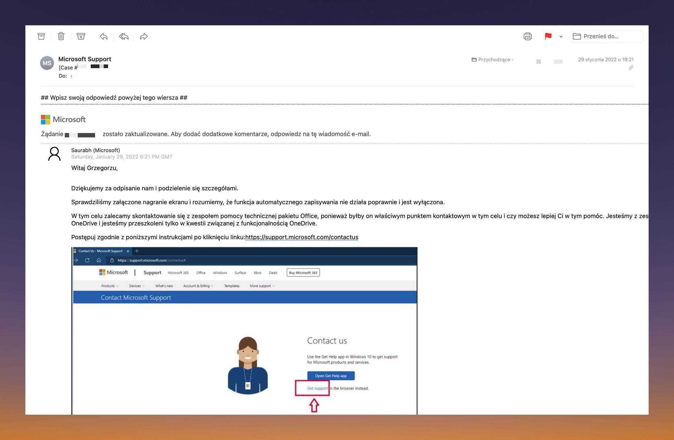 mail wsparcie techniczne