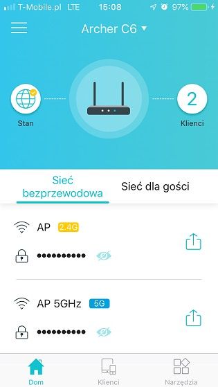 TP-Link Archer C6 - aplikacja mobilna 1