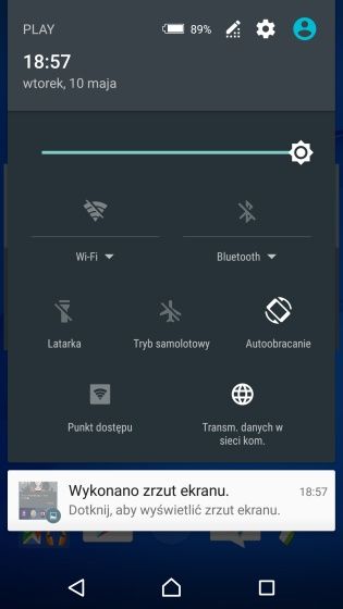 Sony Xperia M5 powiadomienia