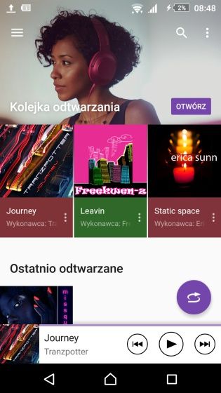 Sony Xperia M5 Odtwarzacz muzyczny