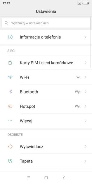 xiaomi redmi 5 interfejs