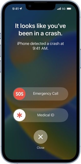 iPhone wykrywanie wypadków