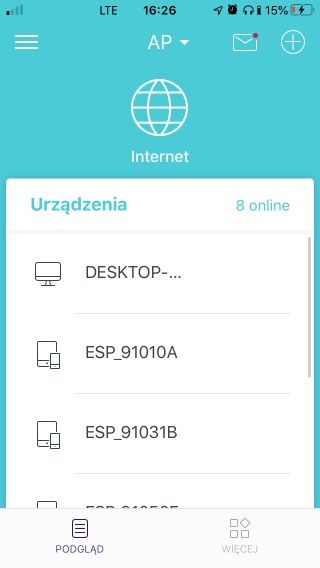 TP-Link Deco P9 - Aplikacaj Deco główny ekran