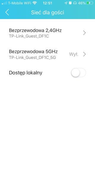 TP-Link Archer AX50 - Aplikacja Tether - Sieć dla gości