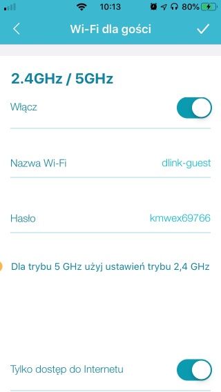 D-Link EXO DIR-2660 - Konfiguracja przez aplikacje