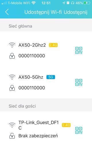 TP-Link Archer AX50 - Aplikacja Tether - udostępnianie dostępu do sieci