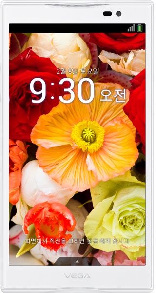 smartfon pantech vega no.6 wygląd przód ekran