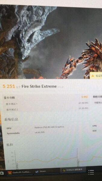AMD Radeon RX 480 - wydajność 3DMark Fire Strike Extreme