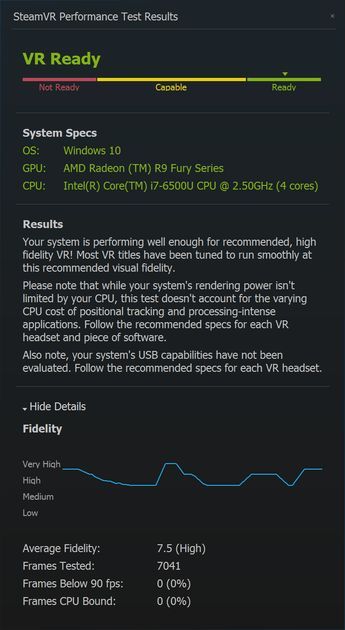AMD Radeon Fury Nano XConnect - wydajność w SteamVR Performance Test