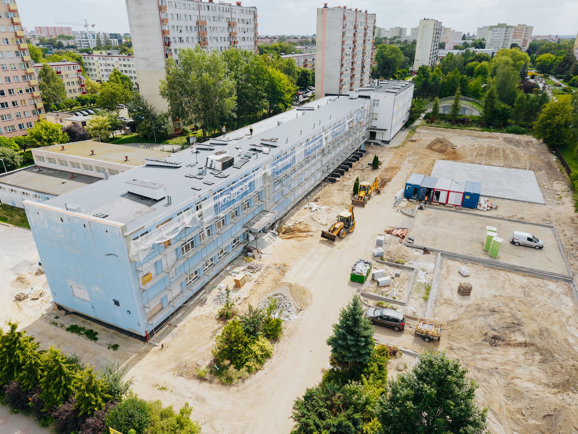 Modernizowane budynki