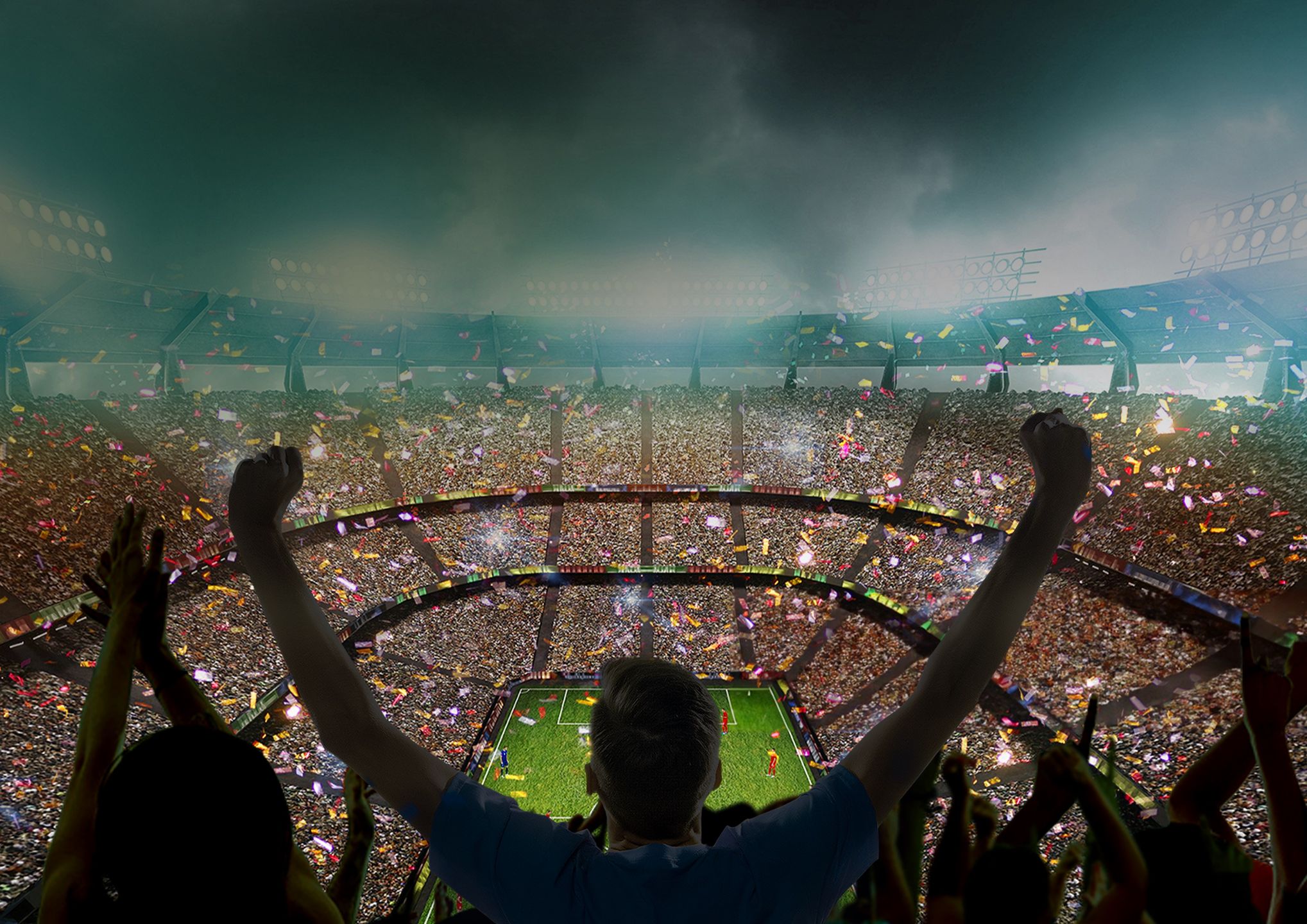 na stadionie