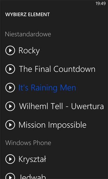 Ustawienia telefonu z WP8