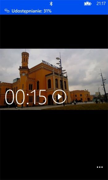 Nagrywanie filmów WP8