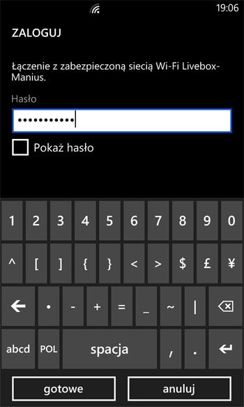 Ustawienia telefonu z WP8