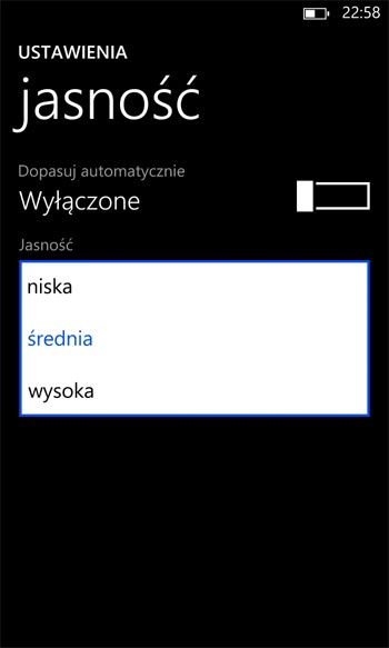 Ustawienia telefonu z WP8