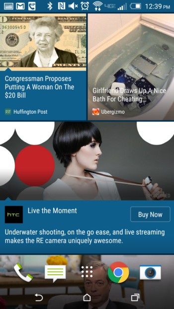 HTC  BlinkFeed reklamy