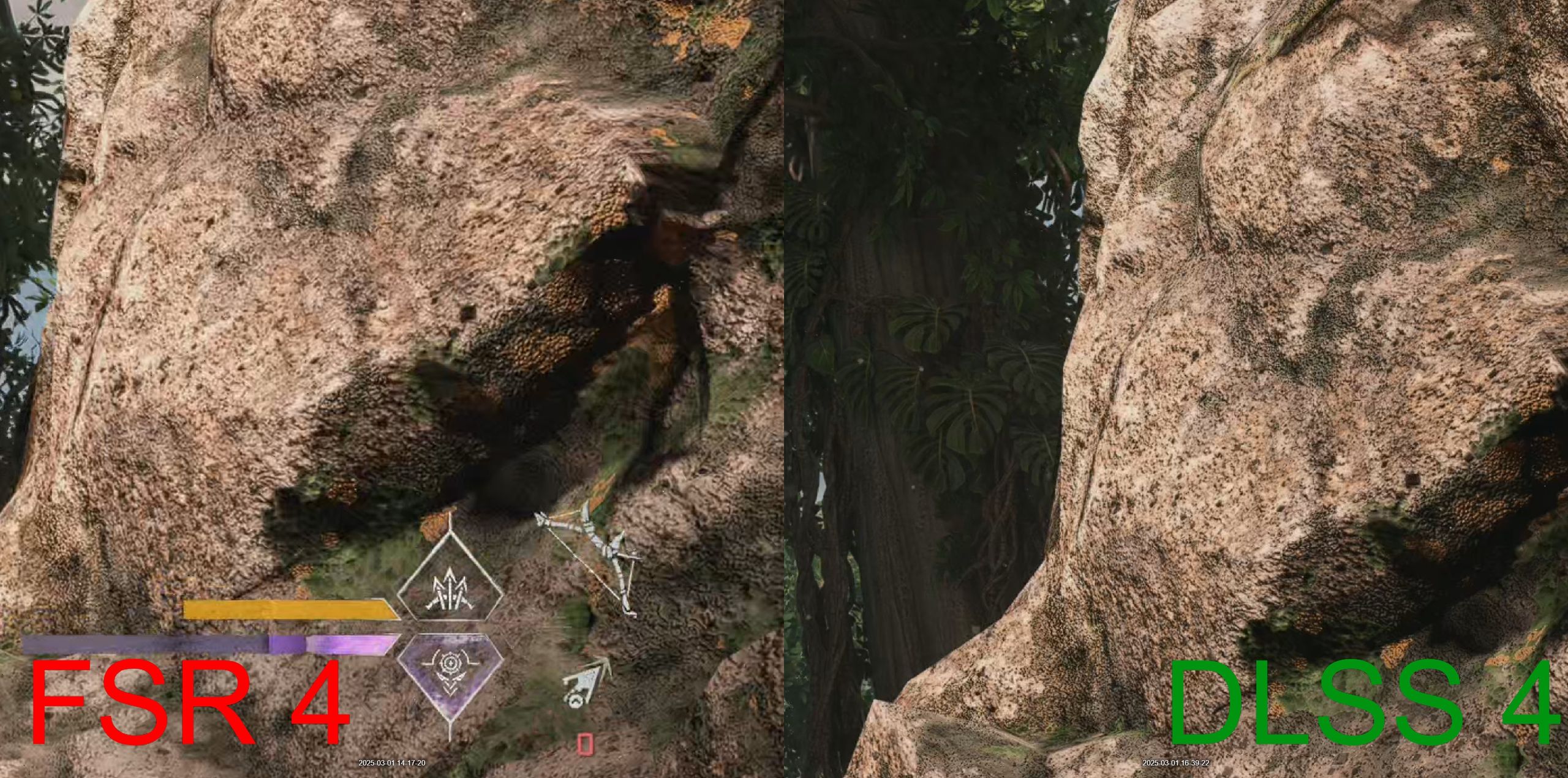 FSR3 vs FSR 4 vs DLSS4 - Horizon