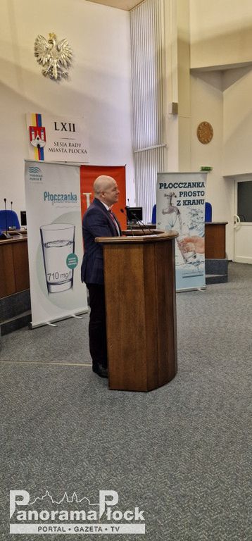 Konferencja dotycząca projektu przebudowy głównej stacji uzdatniania wody w Płocku, przy ul. Górnej