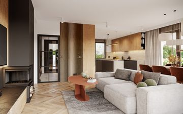 Projekt gotowy Bergen 110 - parterowy dom o powierzchni 110,80 m², z dachem w stylu "kopertowy"