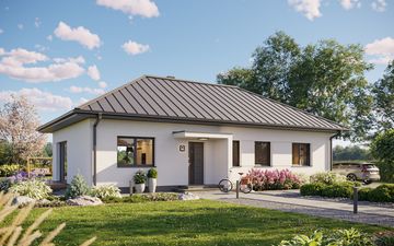 Projekt gotowy Bergen 110 - parterowy dom o powierzchni 110,80 m², z dachem w stylu "kopertowy"