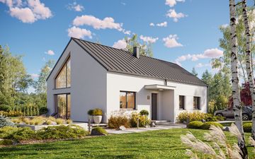 Projekt gotowy Malmo 110 - parterowy dom o powierzchni 110,80 m², z dachem w stylu "dwuspadowy"