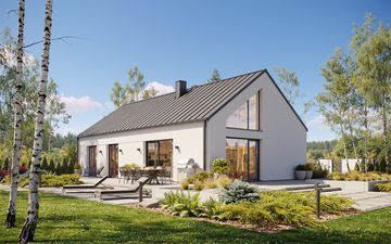 Projekt gotowy Malmo 110 - parterowy dom o powierzchni 110,80 m², z dachem w stylu "dwuspadowy"