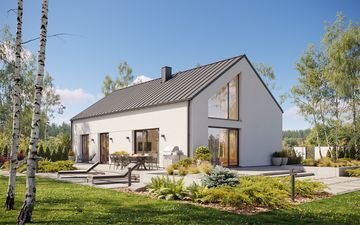 Projekt gotowy Malmo 110 - parterowy dom o powierzchni 110,80 m², z dachem w stylu "dwuspadowy"