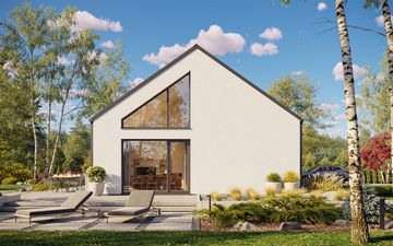 Projekt gotowy Malmo 110 - parterowy dom o powierzchni 110,80 m², z dachem w stylu "dwuspadowy"