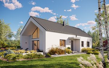 Projekt gotowy Malmo 110 plus - parterowy dom o powierzchni 110,80 m², z dachem w stylu "dwuspadowy"