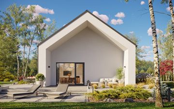 Projekt gotowy Malmo 110 plus - parterowy dom o powierzchni 110,80 m², z dachem w stylu "dwuspadowy"