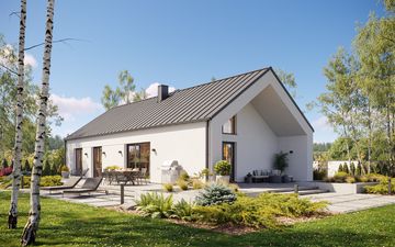Projekt gotowy Malmo 110 plus - parterowy dom o powierzchni 110,80 m², z dachem w stylu "dwuspadowy"