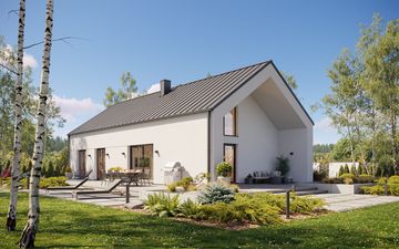Projekt gotowy Malmo 110 plus - parterowy dom o powierzchni 110,80 m², z dachem w stylu "dwuspadowy"