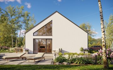 Projekt gotowy Malmo 130 - z pełnym piętrem dom o powierzchni 130,40 m², z dachem w stylu "dwuspadowy"