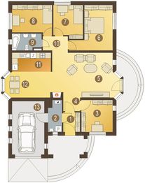 Parter projektu - Anielka z garażem 1-st. [A]