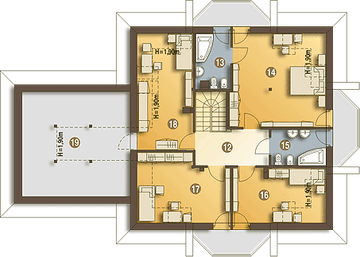 Poddasze projektu - Dzierlatka III z garażem 2-st. [A]