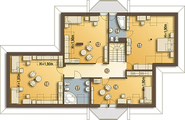 Poddasze projektu - Dzierlatka IV z garażem 2-st. [A]