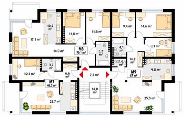 Piętro 2 projektu - Lazur 3