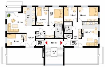 Piętro 3 projektu - Lazur 3