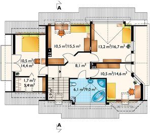 Poddasze projektu - Maja Polo Mini (1040)