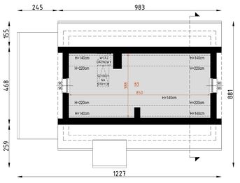 Poddasze projektu - D58 - Ewelina wersja drewniana