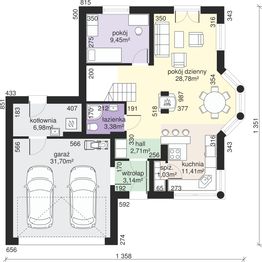 Parter projektu - Dom przy Sielskiej