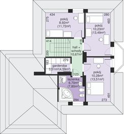 Poddasze projektu - Dom przy Sielskiej