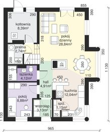 Parter projektu - Dom przy Sielskiej 4