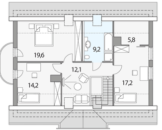 Poddasze projektu - Tymek C garaż SK