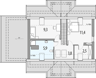 Poddasze projektu - Wrzos c1g